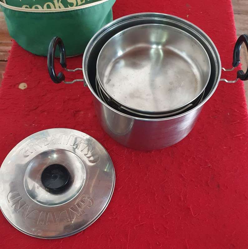 SURVIVAL GREATLAND COOK SET. 4 PIECE WITH BAG.