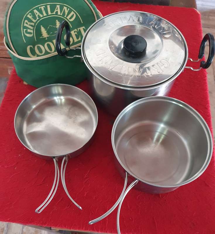SURVIVAL GREATLAND COOK SET. 4 PIECE WITH BAG.