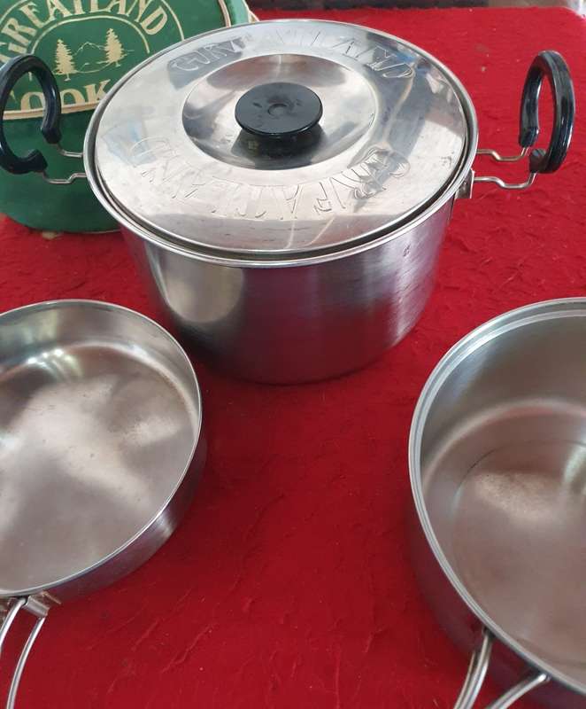 SURVIVAL GREATLAND COOK SET. 4 PIECE WITH BAG.