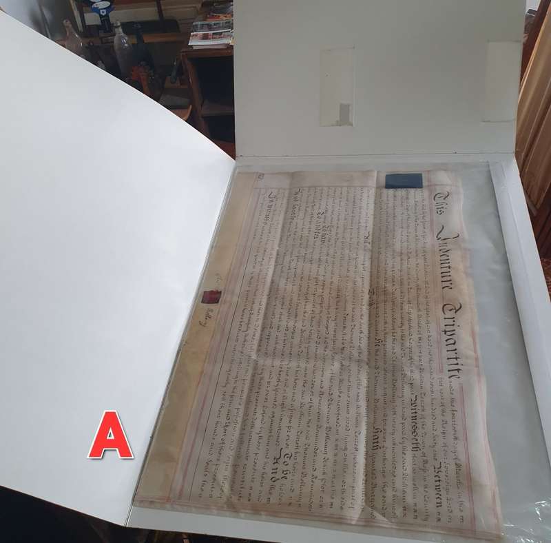 1761 , MARCH 14.  TRIPARTITE INDENTURE DOCUMENT.