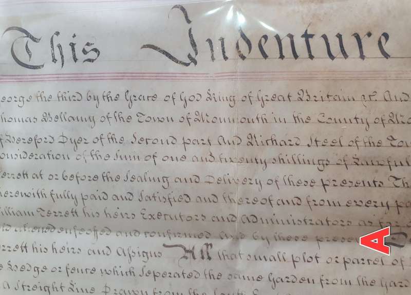 1761 , MARCH 14.  TRIPARTITE INDENTURE DOCUMENT.