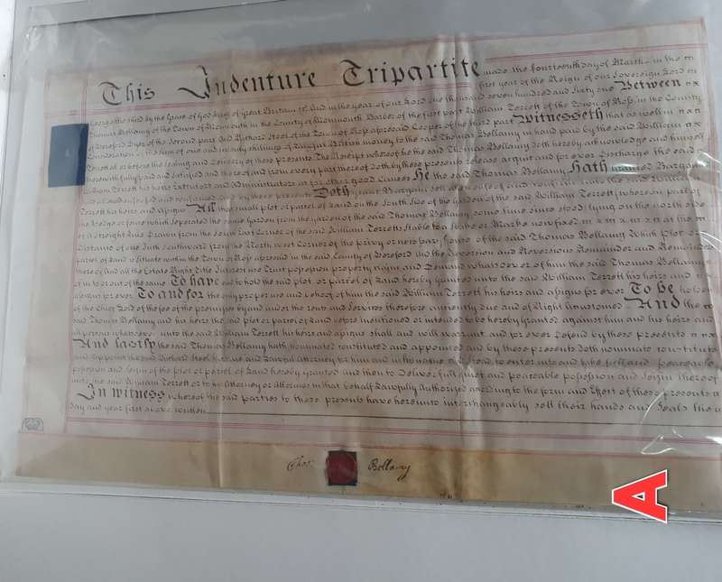 1761 , MARCH 14.  TRIPARTITE INDENTURE DOCUMENT.