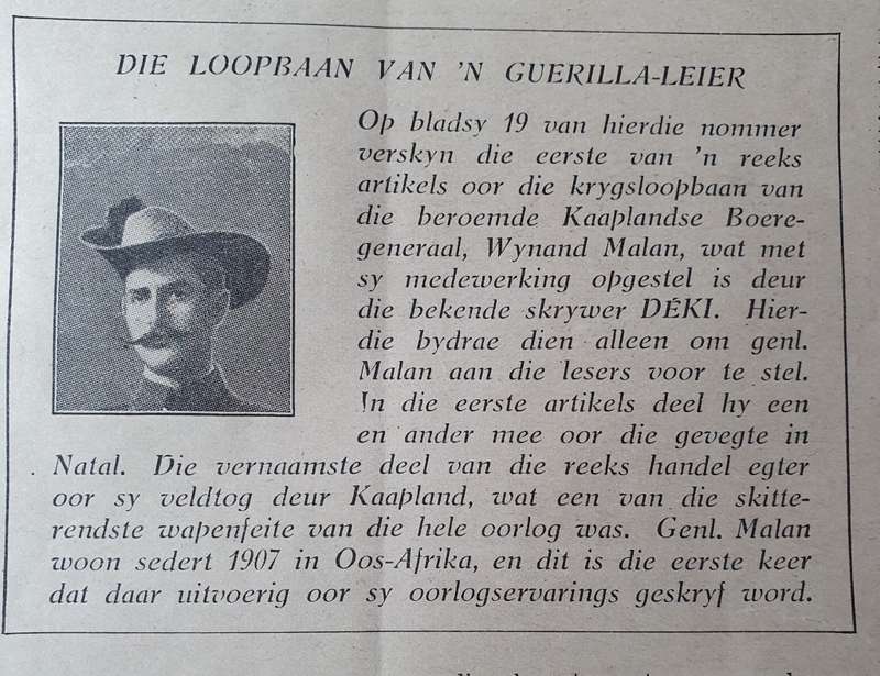 GENL.Wynand Malan. n Geurrilla Leier Vertel. First ever unedited published memoirs collection.