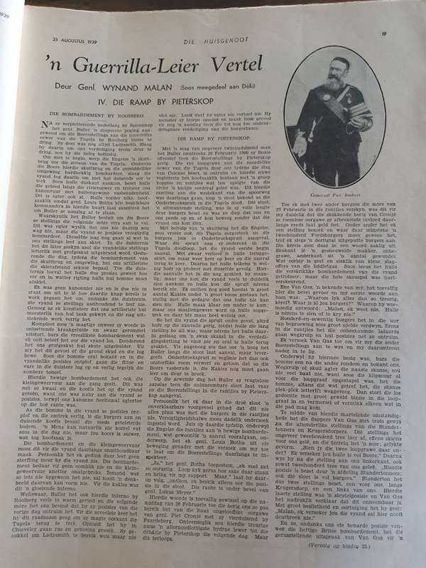 GENL.Wynand Malan. n Geurrilla Leier Vertel. First ever unedited published memoirs collection.