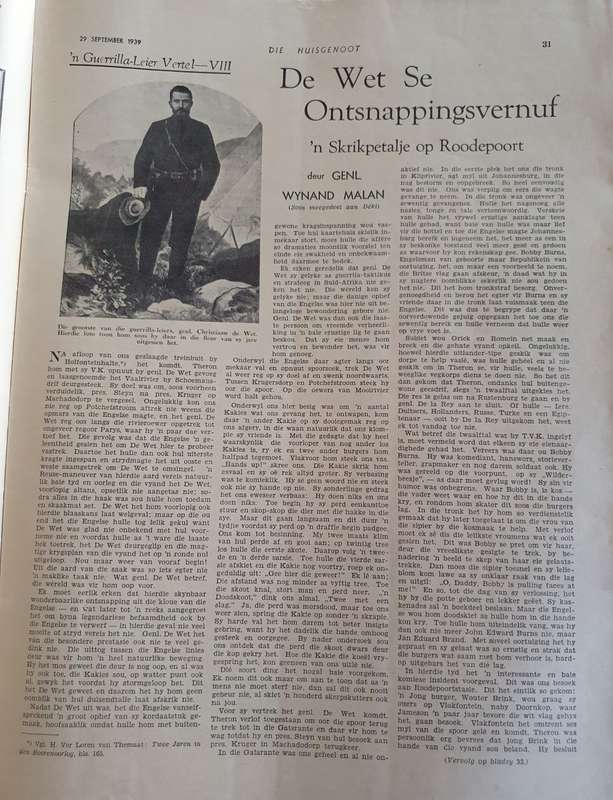 GENL.Wynand Malan. n Geurrilla Leier Vertel. First ever unedited published memoirs collection.