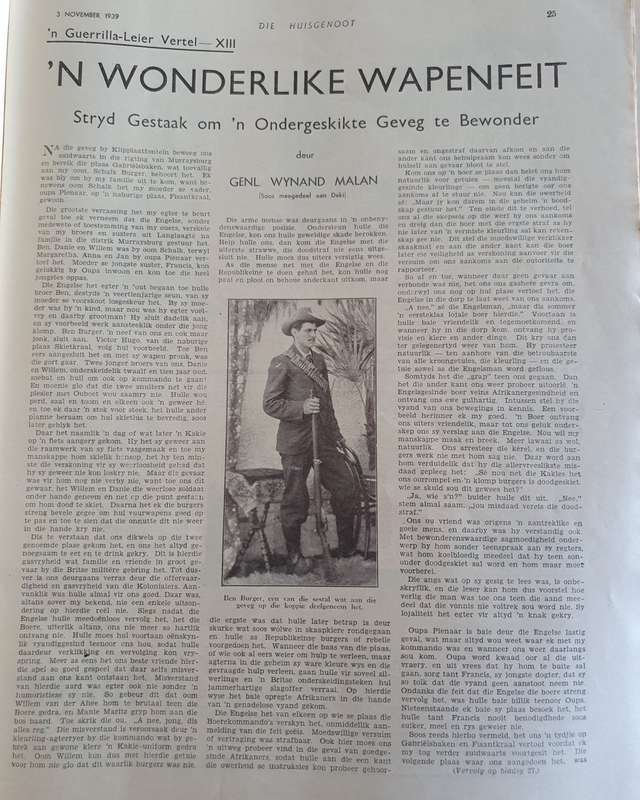 GENL.Wynand Malan. n Geurrilla Leier Vertel. First ever unedited published memoirs collection.