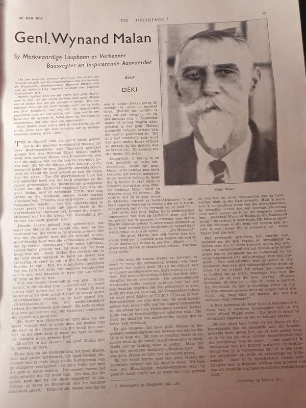 GENL.Wynand Malan. n Geurrilla Leier Vertel. First ever unedited published memoirs collection.