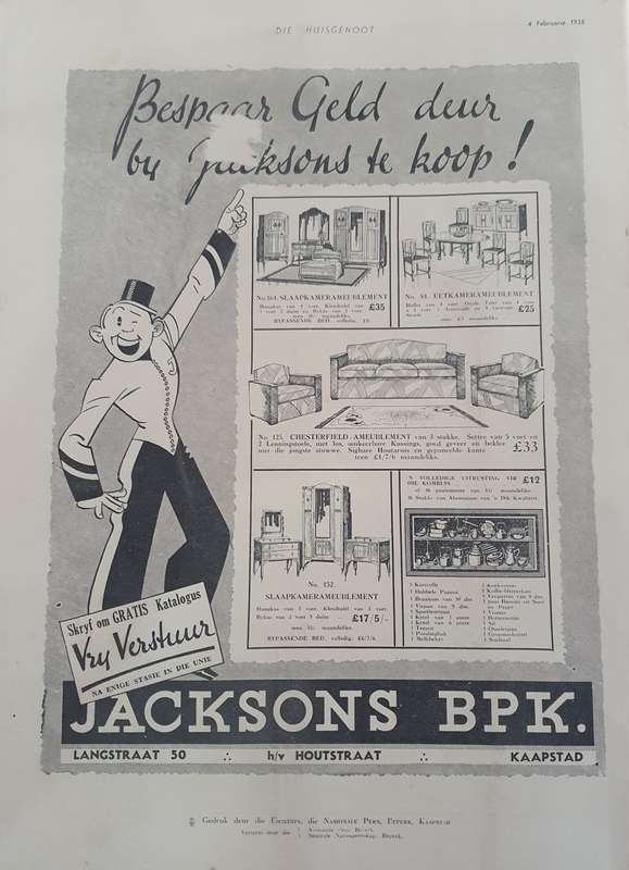 4 FEBRUARIE 1938 . DIE HUISGENOOT. BLOEKOMBOME .  BIG FORMAT .28CM WIDE X 38CM LENGHT.