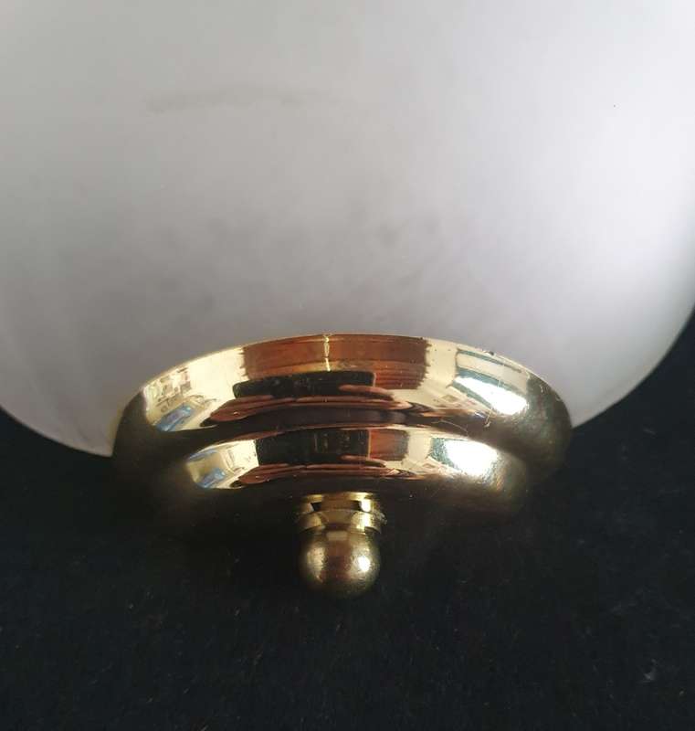 4 X BIG VINTAGE MILK GLASS WALL MOUNTED LIGHTS. HALF ROUND. BID PER LIGHT.