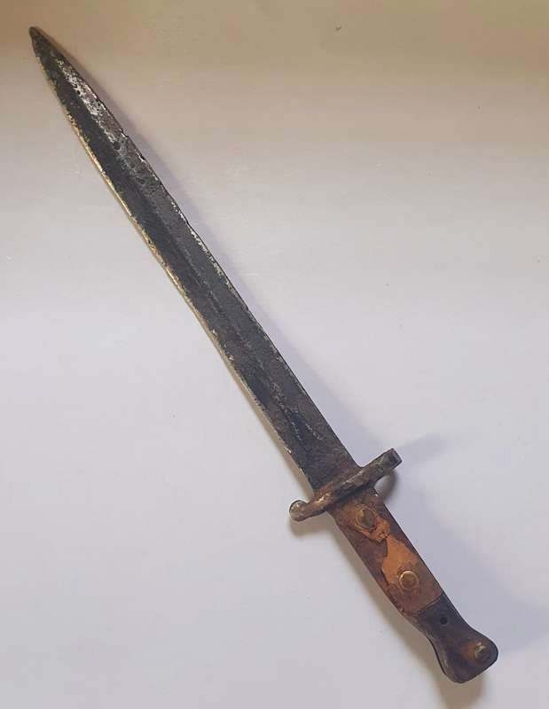 ANGLO BOER WAR LEE METFORD 1898 BAYONET. SALVAGED FROM VEGKOP REGION. KAROO.