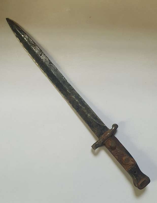 ANGLO BOER WAR LEE METFORD 1898 BAYONET. SALVAGED FROM VEGKOP REGION. KAROO.