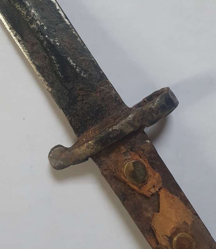 ANGLO BOER WAR LEE METFORD 1898 BAYONET. SALVAGED FROM VEGKOP REGION. KAROO.