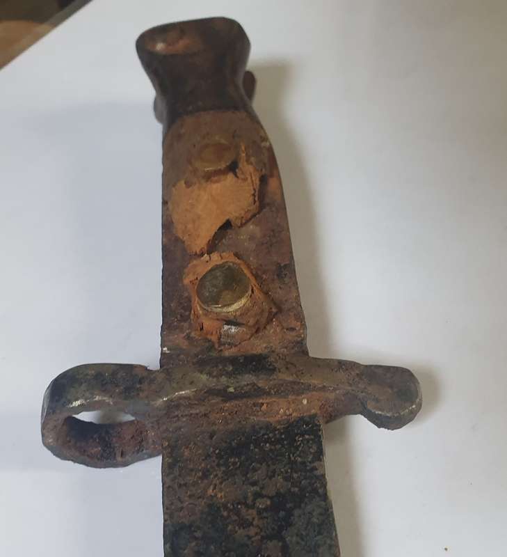 ANGLO BOER WAR LEE METFORD 1898 BAYONET. SALVAGED FROM VEGKOP REGION. KAROO.