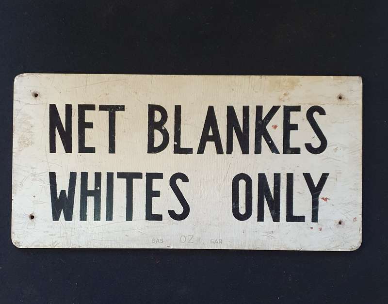 SAR / SAS 1950s MERRIMAN STATION KAROO WAITING ROOM SIGN. APARTHEID ERA.