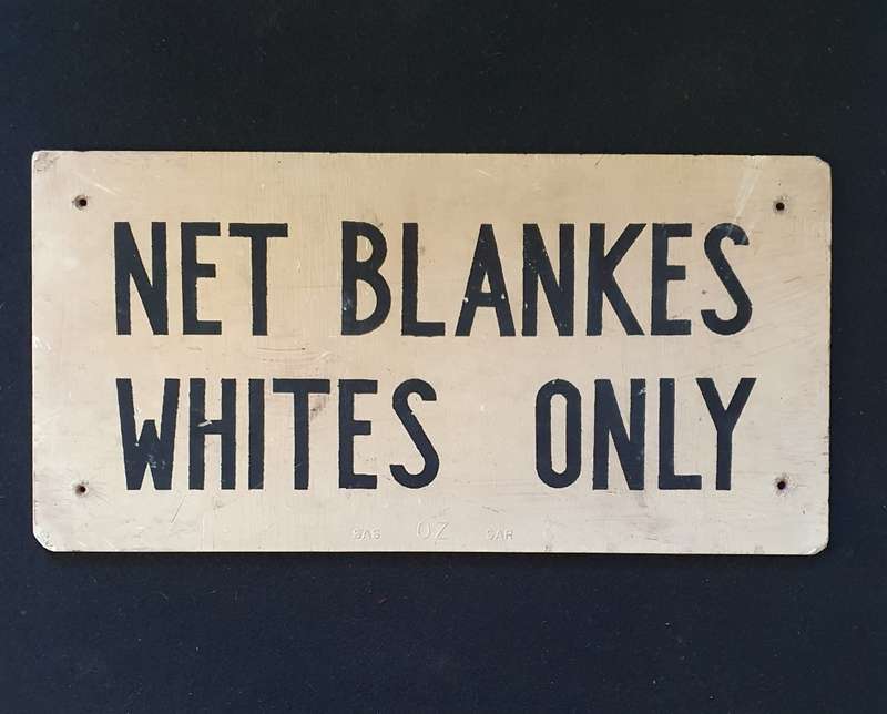 SAR / SAS 1950s MERRIMAN STATION KAROO WAITING ROOM SIGN. APARTHEID ERA.