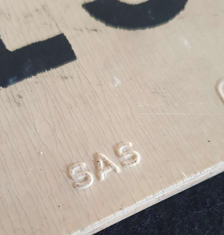 SAR / SAS 1950s MERRIMAN STATION KAROO WAITING ROOM SIGN. APARTHEID ERA.