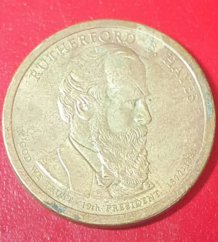 SCARCE ONE USD -  2011 P  . Rutherford B. Hayes COIN. Commemorative issue.