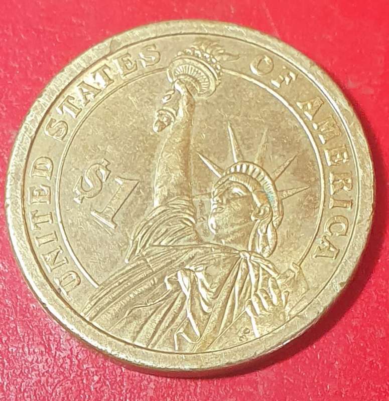 SCARCE ONE USD -  2008 P.   John Tyler  COIN. Commemorative issue.