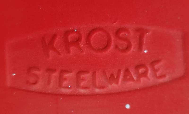 VINTAGE KROST STEELWARE BREAD BIN.