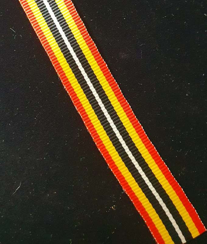 10 X SOUTHERN AFRICAN MEDAL MINIATURE RIBBONS. EACH MINIMUM 20CM LONG.BID PER RIBBON