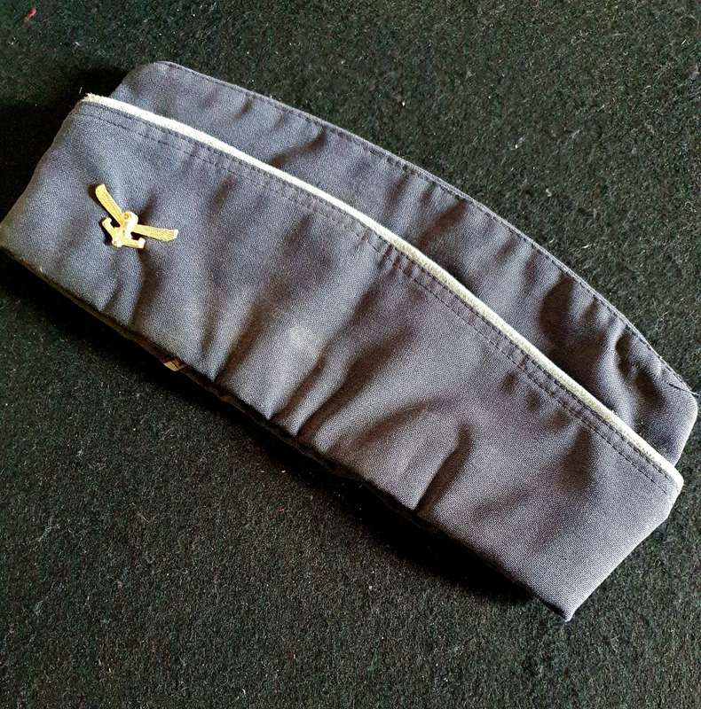 SAAF OFFICERS SIDE CAP WITH BRONZE BADGE. 55CM