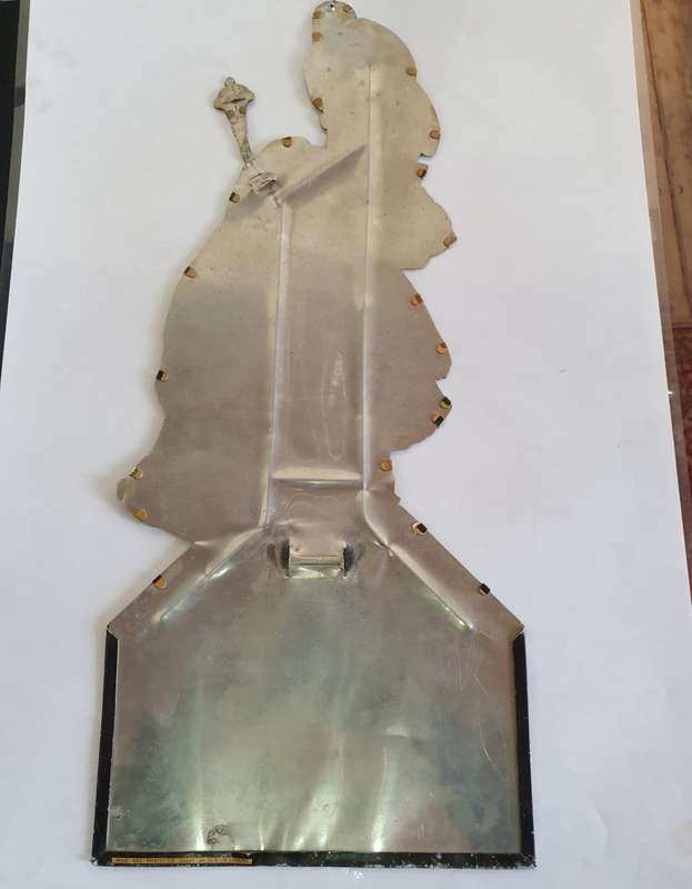 VINTAGE DEWARS WHITE LABEL SCOTCH WHISKY METAL PRINTED SIGN. 50CM H X 23CM W