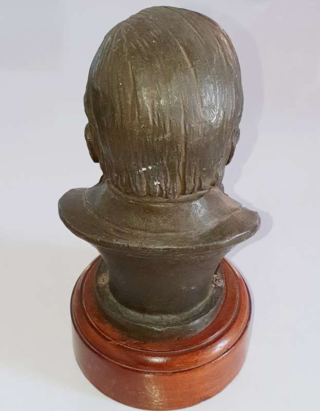 PAUL KRUGER. 1945 .COERT STEYNBERG. SPELTER BUST SCULPTURE.