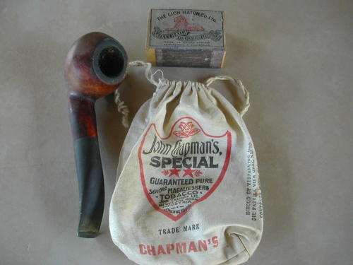 ROSE WOOD PIPE. ANTIQUE MATCHBOX, AND "TWAKSAK" STUNNING SET!!