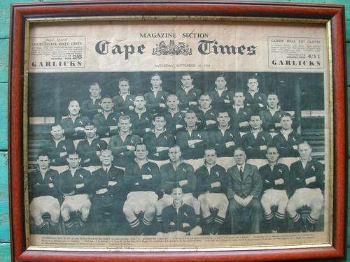CAPE TIMES 1937. PHOTO OF THE SPRINGBOK TEAM. COLLECTORS DREAM