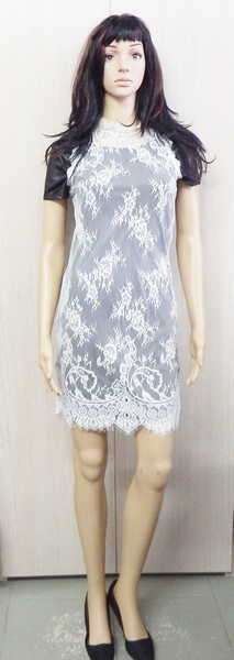 White lace dress (needs petti coat) - As new