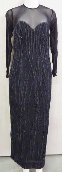Black Carwerpes  Roly Handmade evening dress (m)