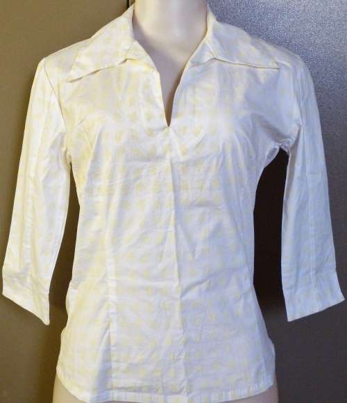 Pur Motions 3/4 ladies top (light yellow) Size - S/M