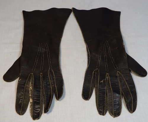 Vintage Women's gloves - Dark brown/black