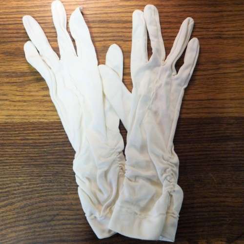 Vintage beige hand gloves - 29cm