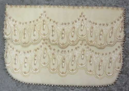 Handmade tissue bag with bead work