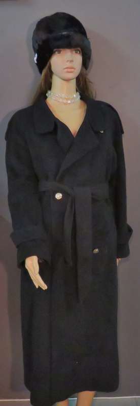 Wool and Cashmere black long coat - USA size 8