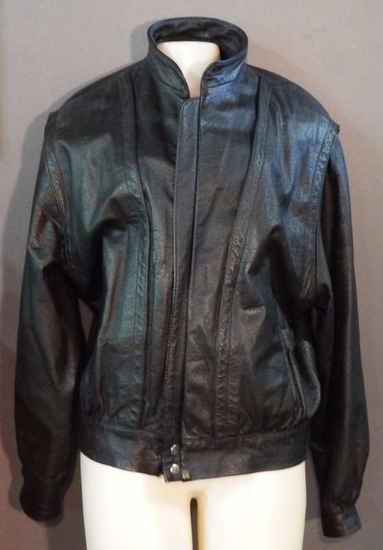 Pointer Tailored Genuine Leather black mens jacket - Size 42
