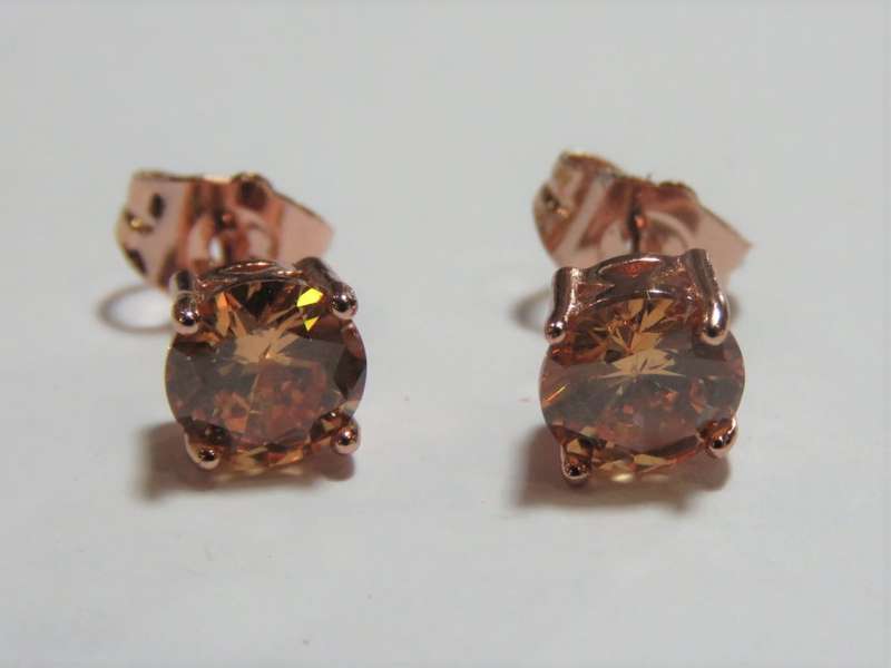 Pair of Rose Gold plated earrings