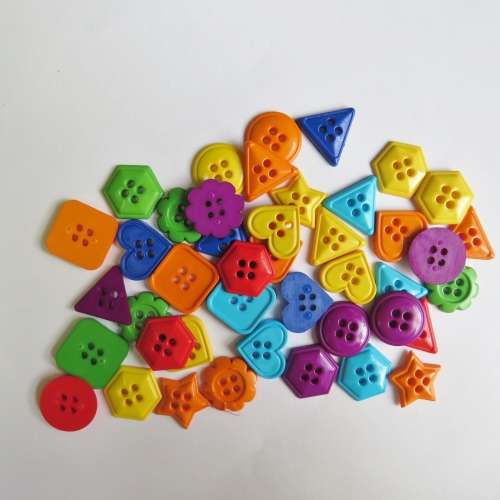 50+ Different colour, shape and size buttons
