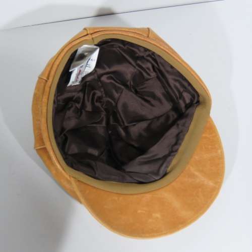 Vintage Italian Benelli leather cap - Size 55 cm