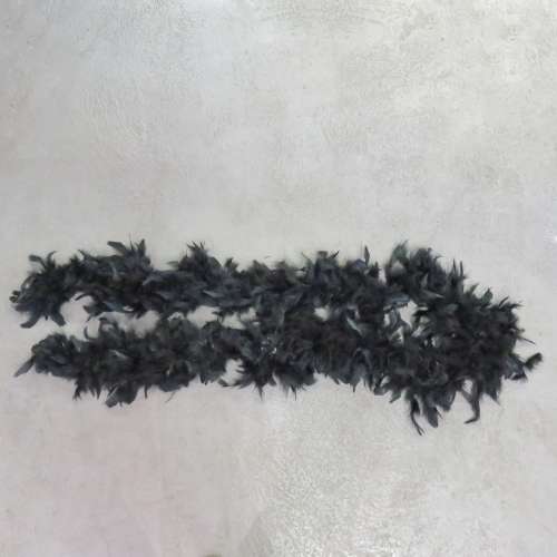 Black Feather scarf - Length 222 cm