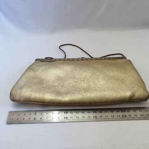Vintage gold colour evening handbag