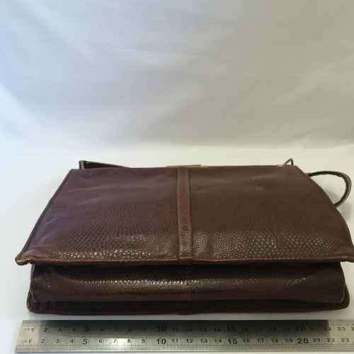 Vintage Brown skin pattern evening bag - made in England - excellent condtition