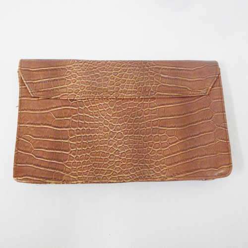 Vintage Elizabeth Arden brown clutch bag