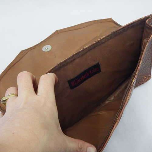 Vintage Elizabeth Arden brown clutch bag