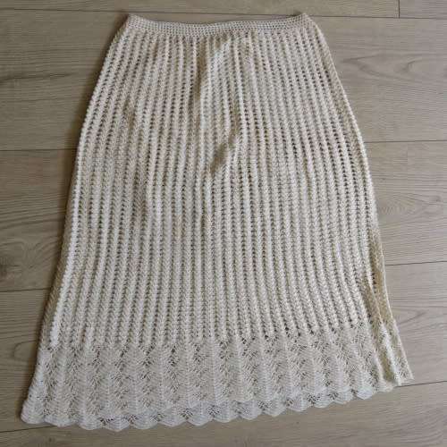 Vintage handmade crochet skirt - Length 73 cm - Waist 80 cm