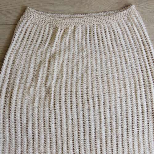 Vintage handmade crochet skirt - Length 73 cm - Waist 80 cm