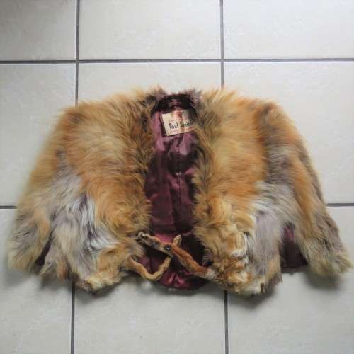 Vintage red fox fur stola