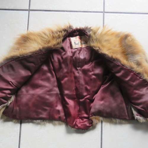 Vintage red fox fur stola