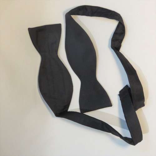 Pure silk black bowtie in original package